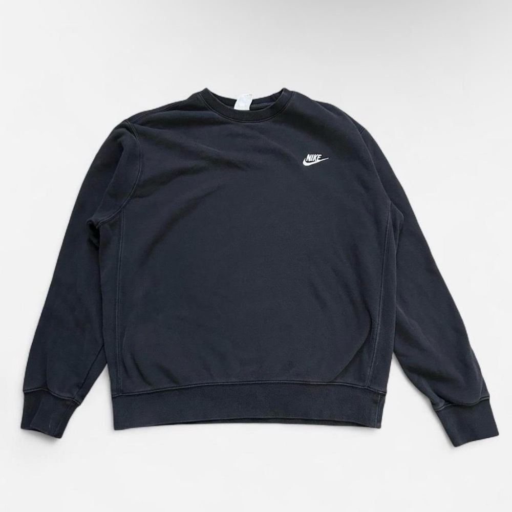 Nike Black Crewneck Sweatshirt with White Swoosh